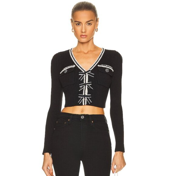 Self-Portrait Melange Knit Cardigan Sz S - Picture 1 of 4